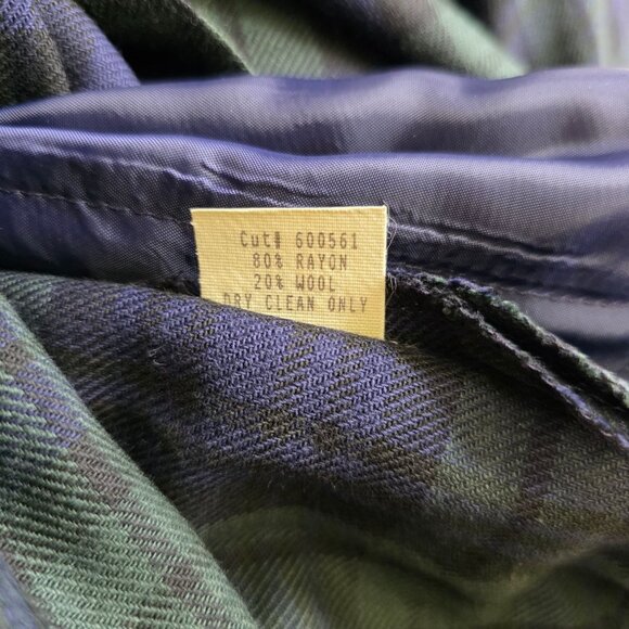 Heirloom Tartan Plaid Large Midi A-Line Wool Blend Skirt Pockets Deadstock USA - Picture 3 of 10